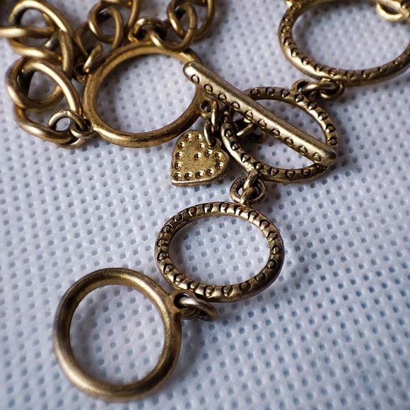 Stella • Dot Signed Triple Strand Glass Pearls, Faceted Acrylic Knotted Necklace - Picture 9 of 9